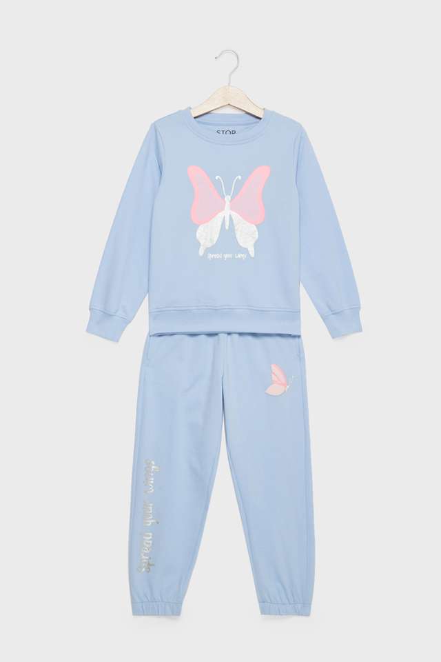 Graphic-Print-Cotton-Round-Neck-Girls-Co-Ord-Set