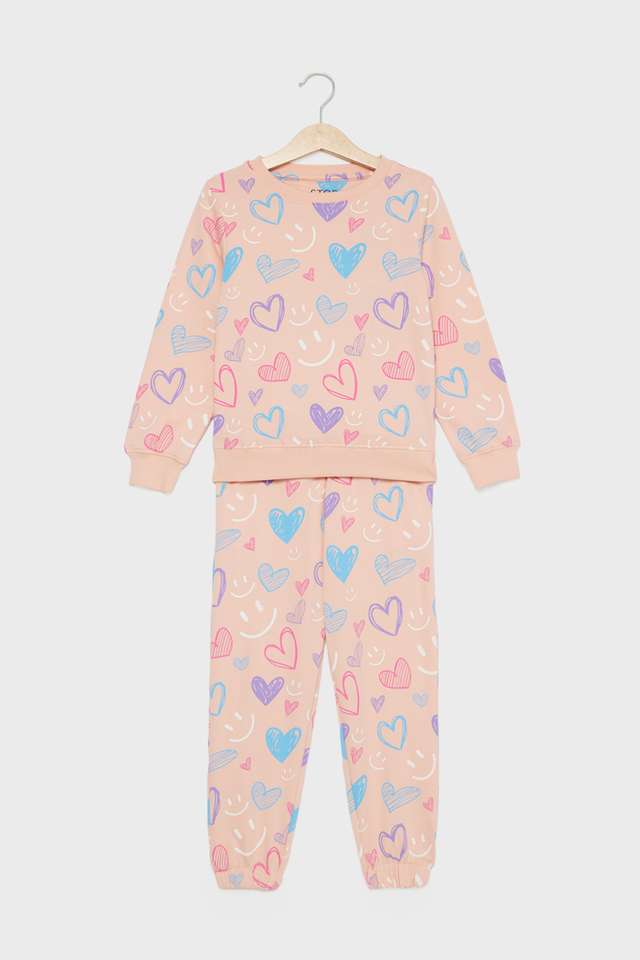 Printed-Cotton-Round-Neck-Girls-Kurta-Set