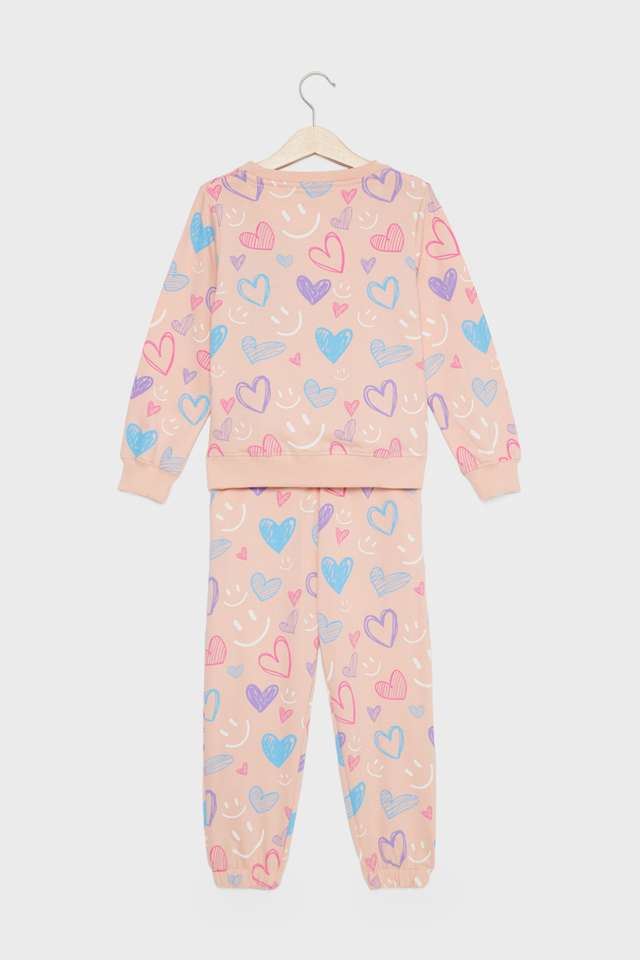 Printed-Cotton-Round-Neck-Girls-Kurta-Set