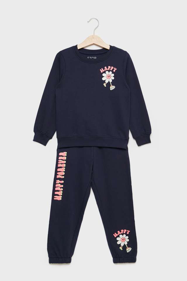 Graphic-Print-Cotton-Round-Neck-Girls-Co-Ord-Set