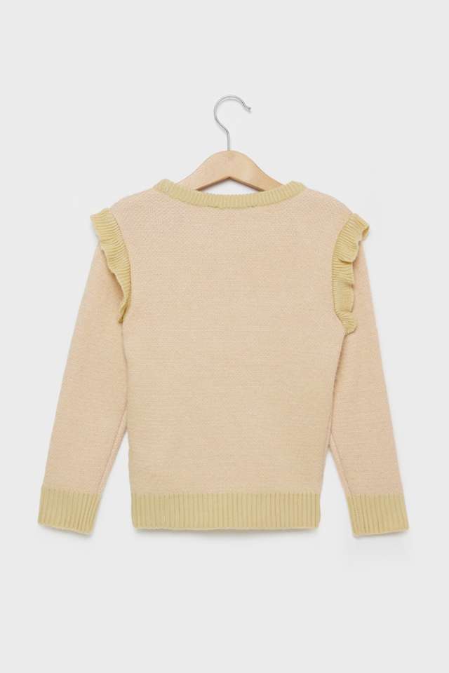 Printed-Nylon-Round-Neck-Girls-Sweater