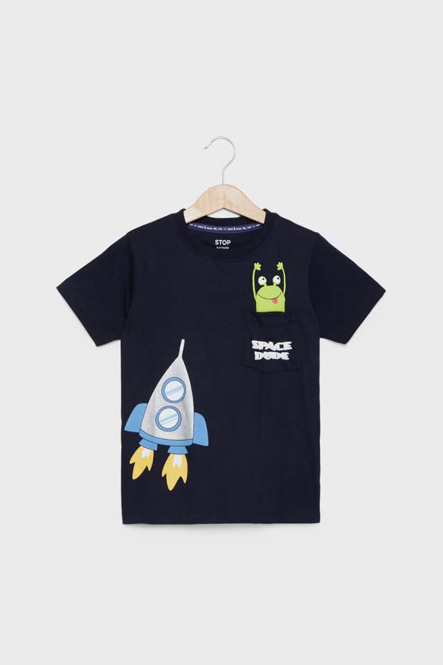 Graphic-Print-Cotton-Round-Neck-Boys-T-Shirt