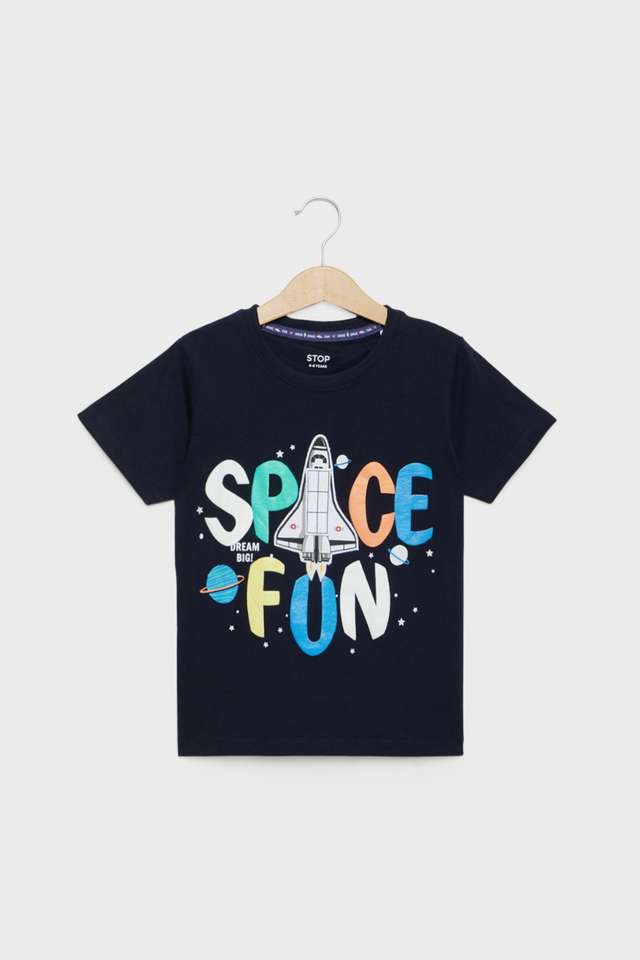 Graphic-Print-Cotton-Round-Neck-Boys-T-Shirt