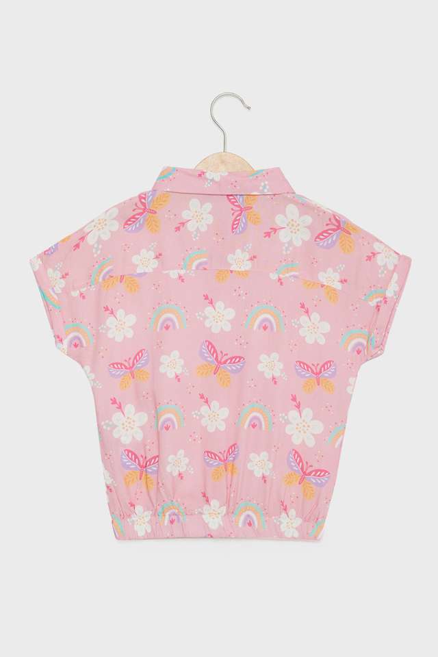 Printed-Rayon-Collared-Girls-Top