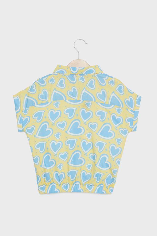 Printed-Rayon-Collared-Girls-Top