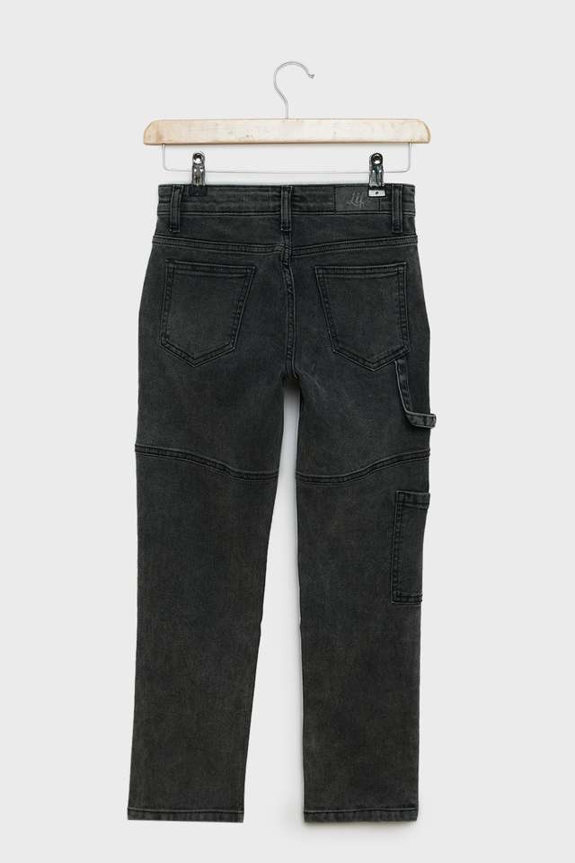 Solid-Blended-Fabric-Straight-Fit-Girls-Pants