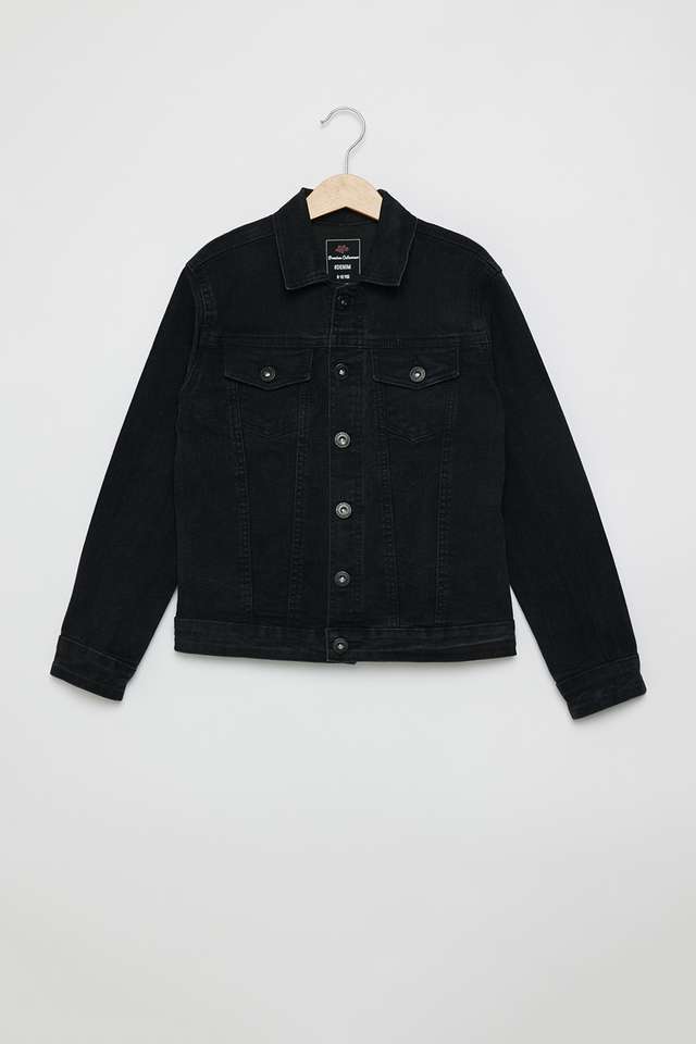 Solid-Denim-Slim-Fit-Boys-Jacket