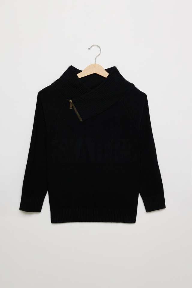 Solid-Cotton-High-Neck-Boys-Sweater