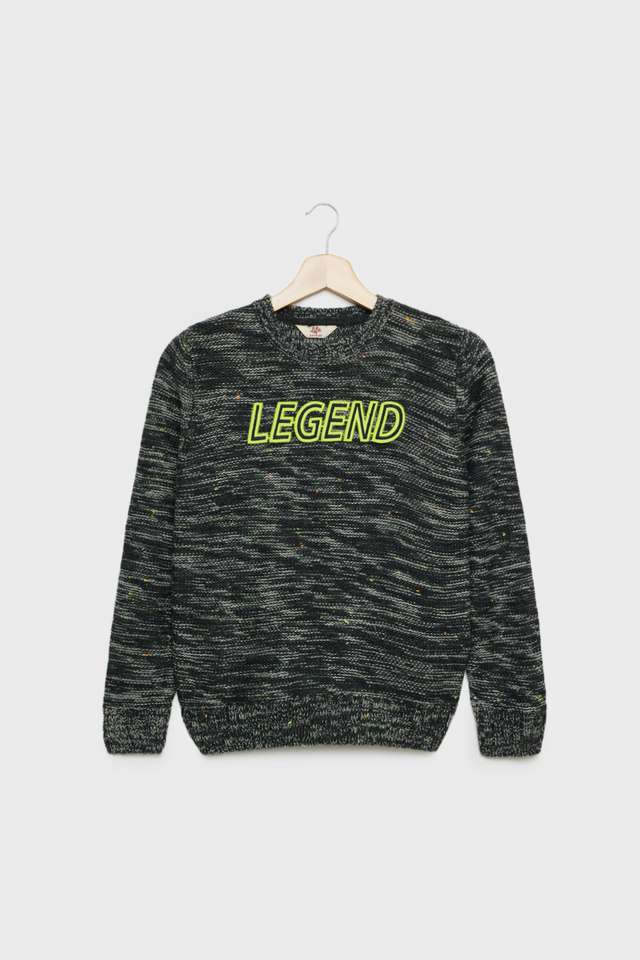 Printed-Blended-Fabric-Round-Neck-Boys-Sweater