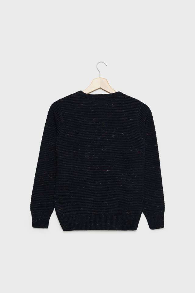 Solid-Blended-Fabric-Round-Neck-Boys-Sweater