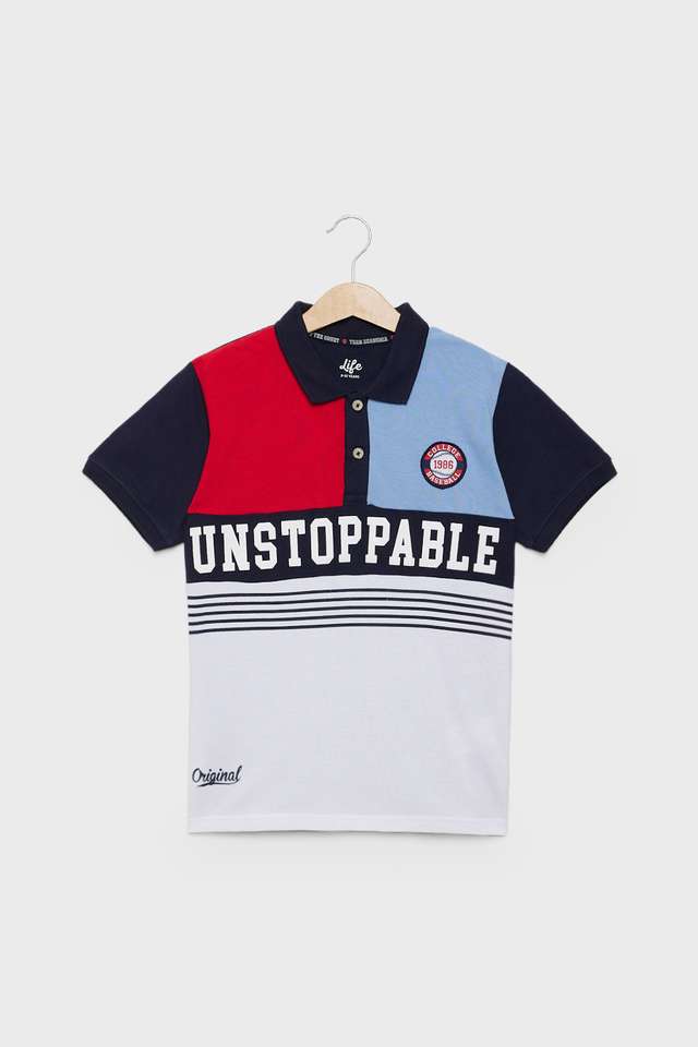 Color-Block-Cotton-Polo-Boys-T-Shirt
