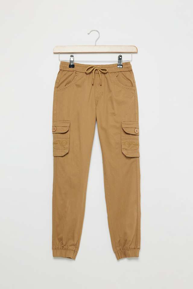 Solid-Blended-Fabric-Relaxed-Fit-Boys-Joggers