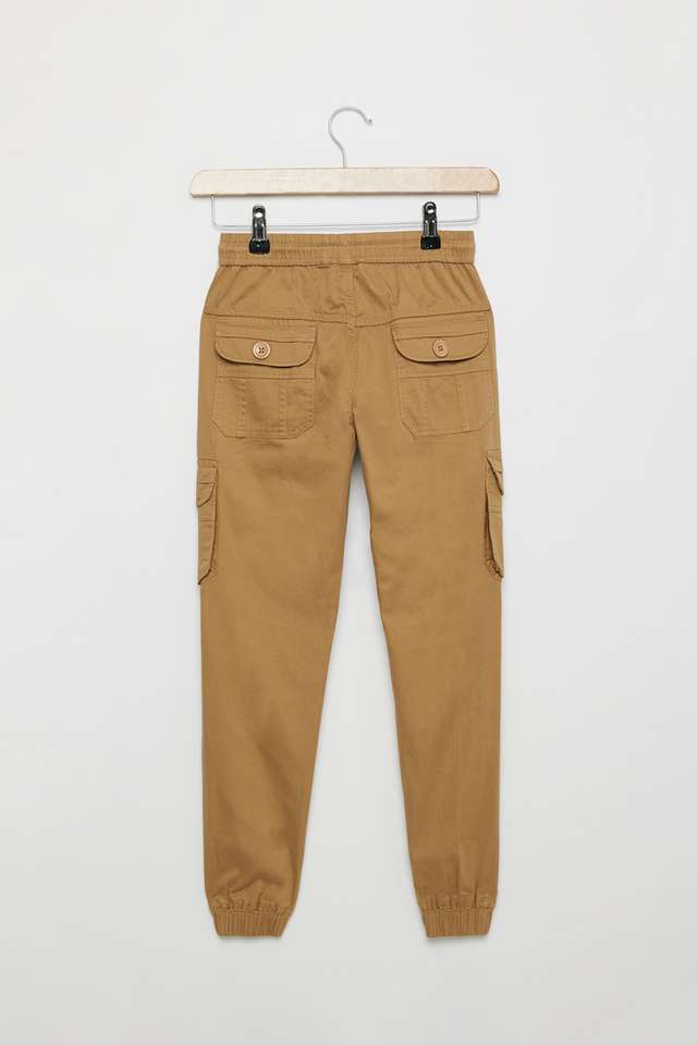 Solid-Blended-Fabric-Relaxed-Fit-Boys-Joggers