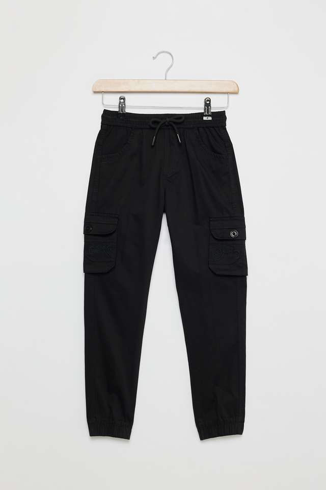Solid-Blended-Fabric-Relaxed-Fit-Boys-Joggers