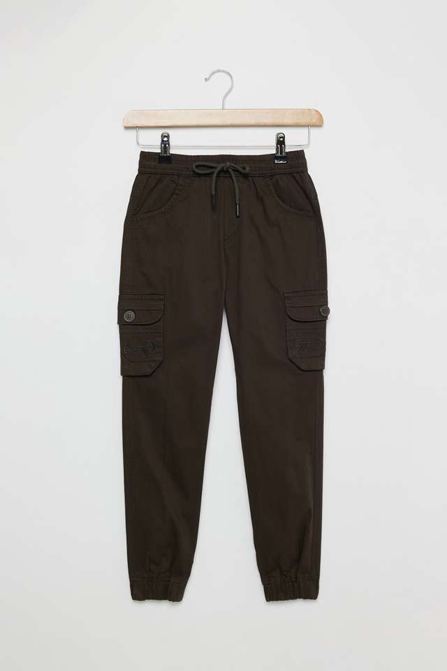 Solid-Blended-Fabric-Relaxed-Fit-Boys-Joggers
