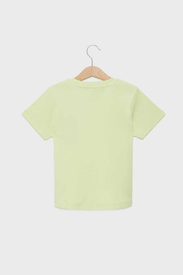 Solid-Blended-Fabric-Regular-Fit-Girls-T-Shirt