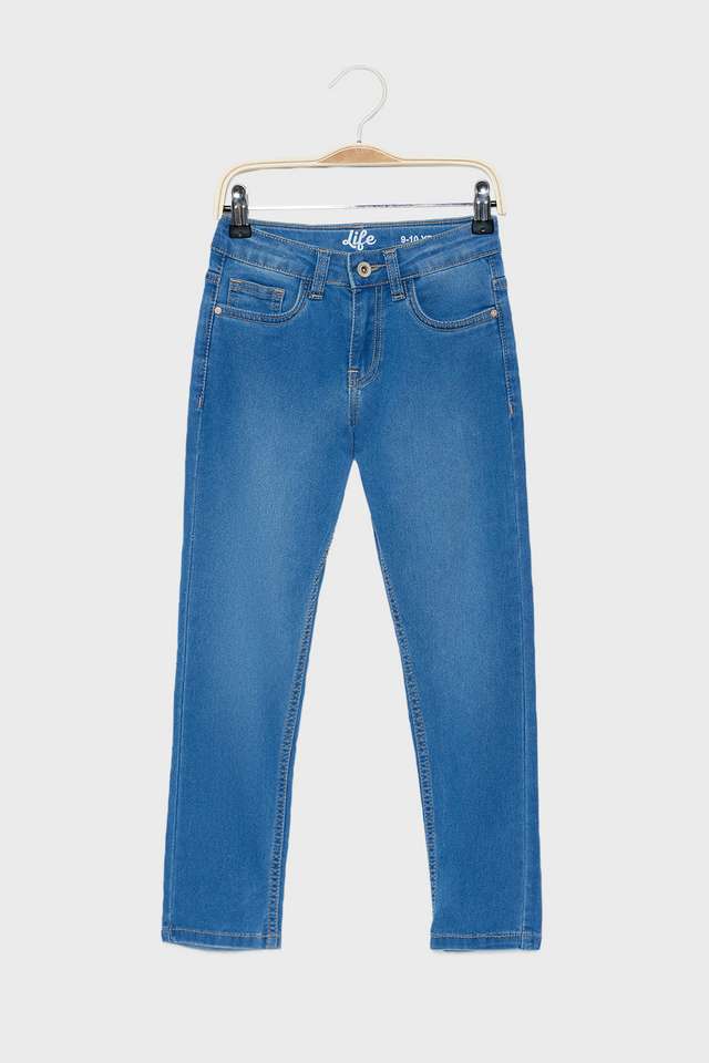 Solid-Blended-Fabric-Skinny-Fit-Girls-Jeans