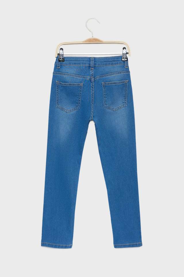 Solid-Blended-Fabric-Skinny-Fit-Girls-Jeans