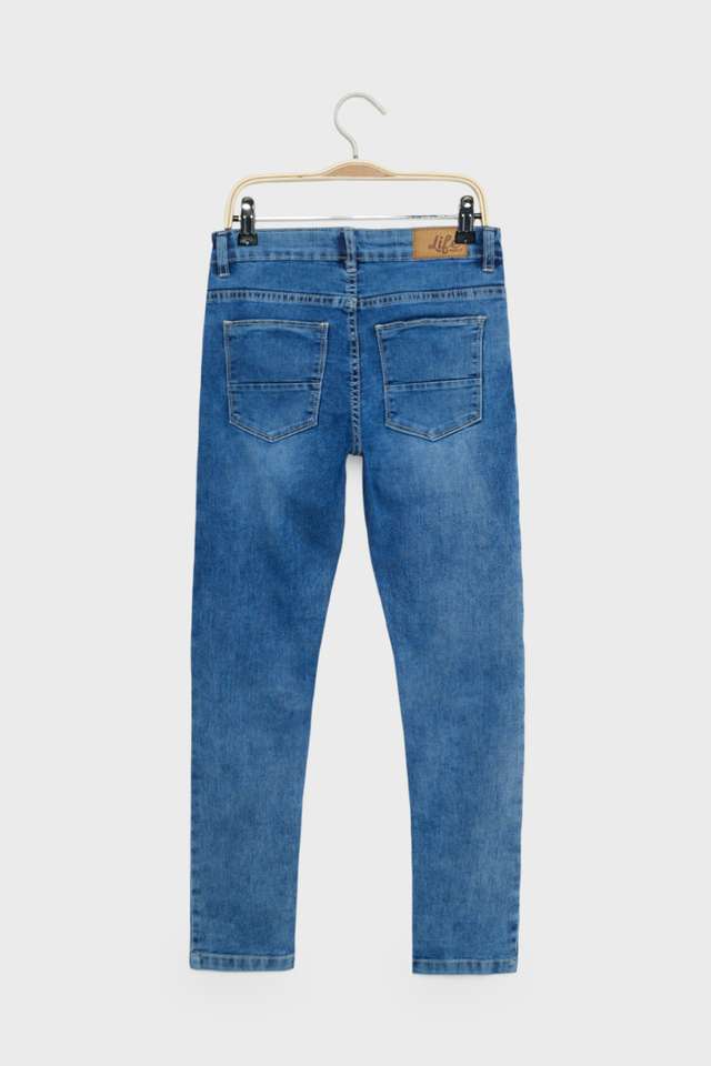 Solid-Blended-Fabric-Skinny-Fit-Boys-Jeans