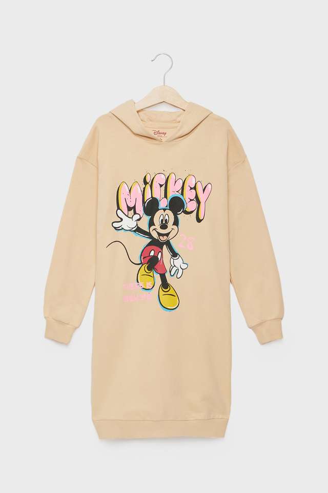 Graphic-Print-Cotton-Hooded-Girls-Dress