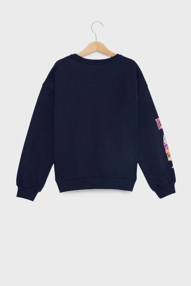 Graphic-Print-Cotton-Round-Neck-Girls-Sweatshirt