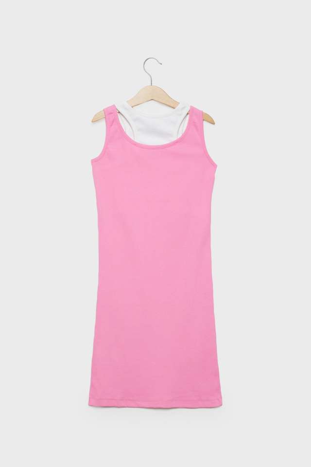 Solid-Blended-Fabric-Regular-Fit-Girls-Dress