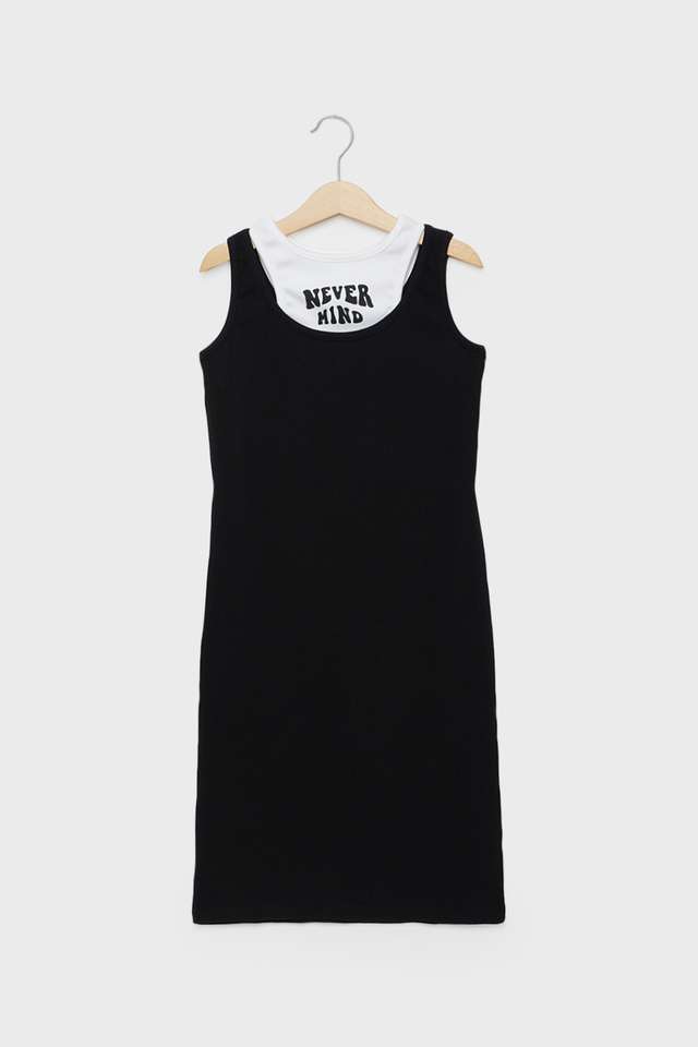 Solid-Blended-Fabric-Regular-Fit-Girls-Dress