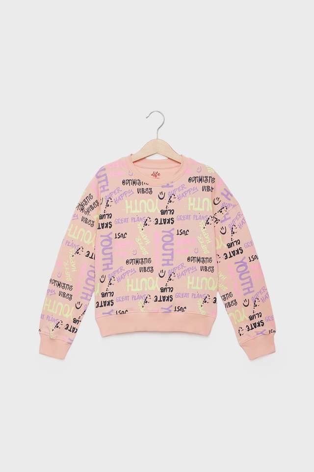 Printed-Cotton-Round-Neck-Girls-Sweatshirt