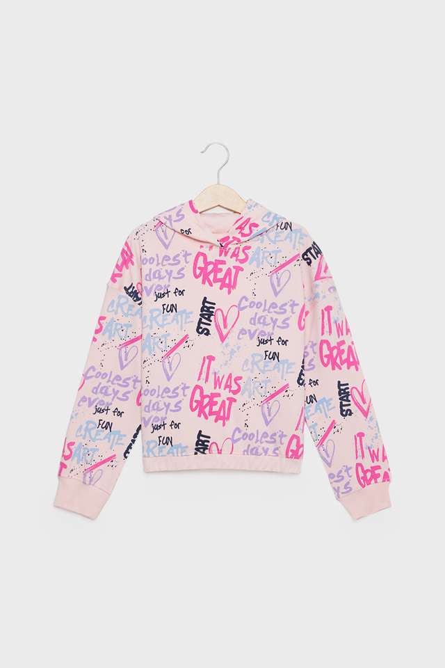 Printed-Cotton-Hooded-Girls-Sweatshirt