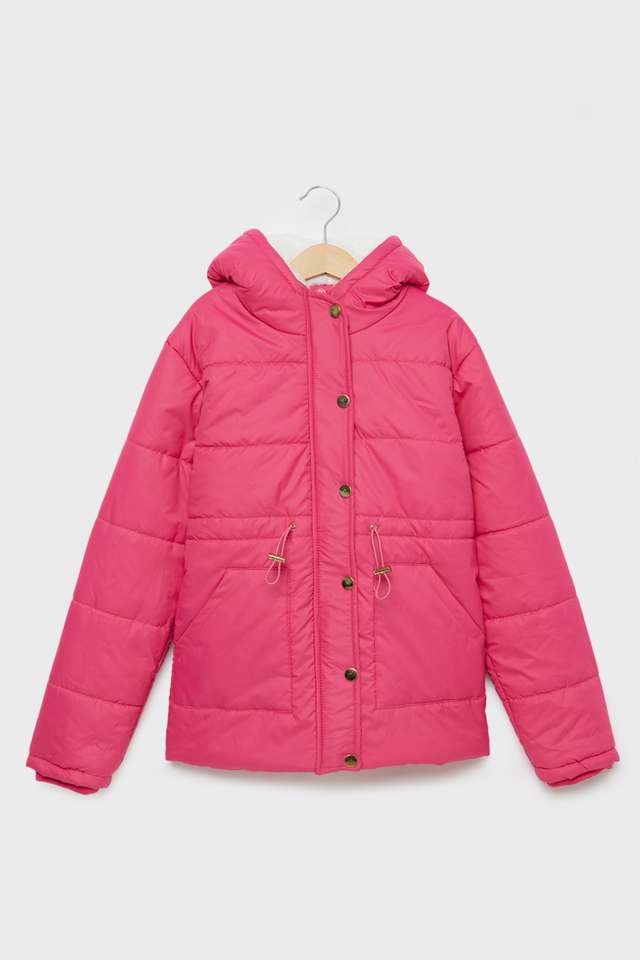 Solid-Polyester-Hooded-Girls-Jacket