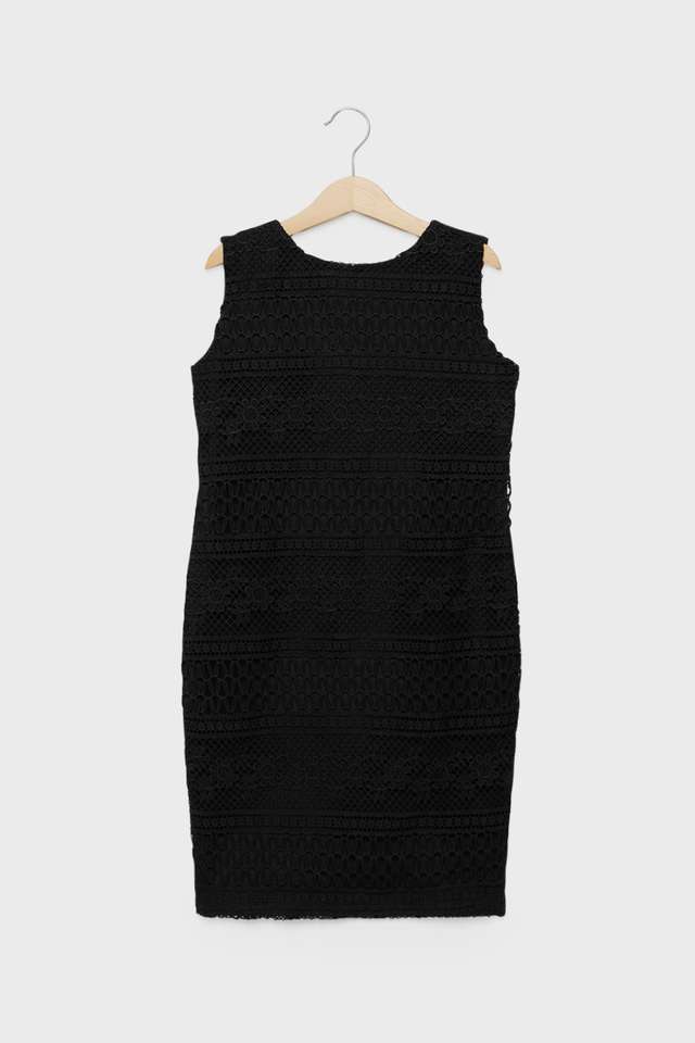 Solid-Polyester-Round-Neck-Girls-Dress