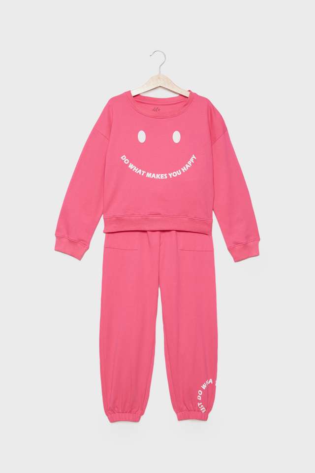 Graphic-Print-Cotton-Round-Neck-Girls-Co-Ord-Set