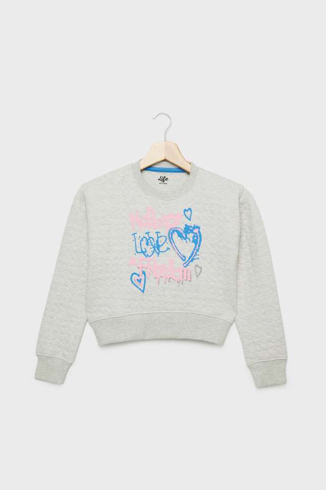 Solid-Blended-Fabric-Regular-Fit-Girls-Sweatshirt