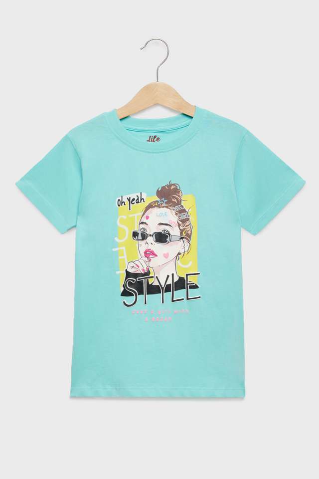 Graphic-Print-Cotton-Regular-Fit-Girls-T-Shirt