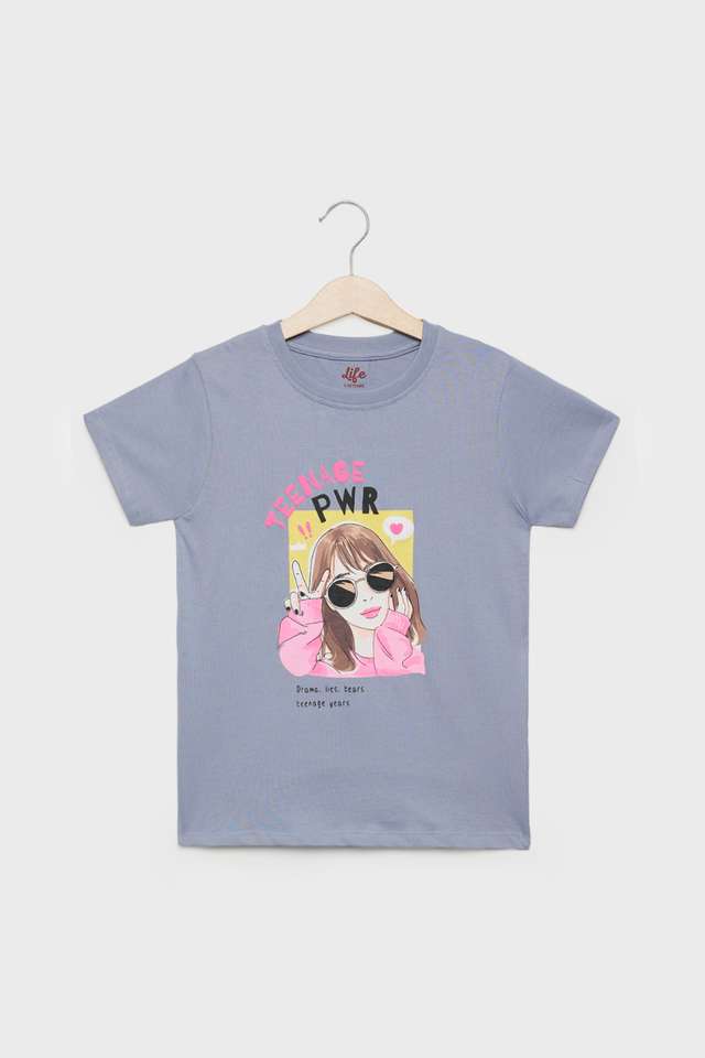 Graphic-Print-Cotton-Regular-Fit-Girls-T-Shirt