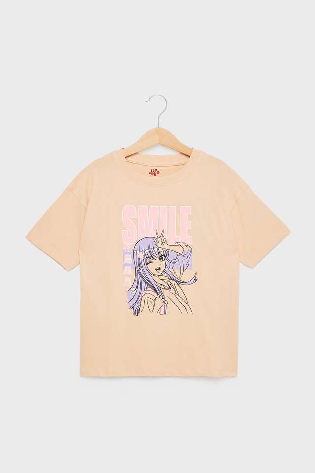 Graphic-Print-Cotton-Regular-Fit-Girls-T-Shirt