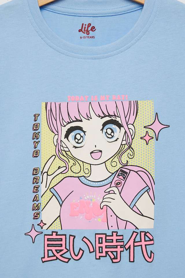 Graphic-Print-Cotton-Regular-Fit-Girls-T-Shirt