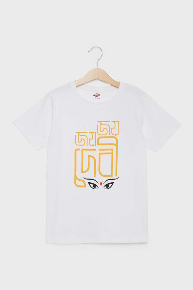 Printed-Blended-Fabric-Round-Neck-Boys-T-Shirt