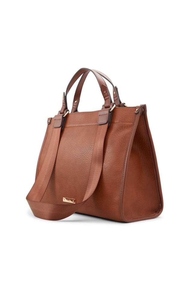 On-The-Go-Synthetic-Zipper-Closure-Women-s-Satchel-Bag