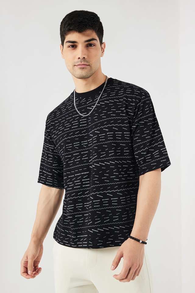 Printed-Cotton-Blend-Round-Neck-Men-s-T-Shirt