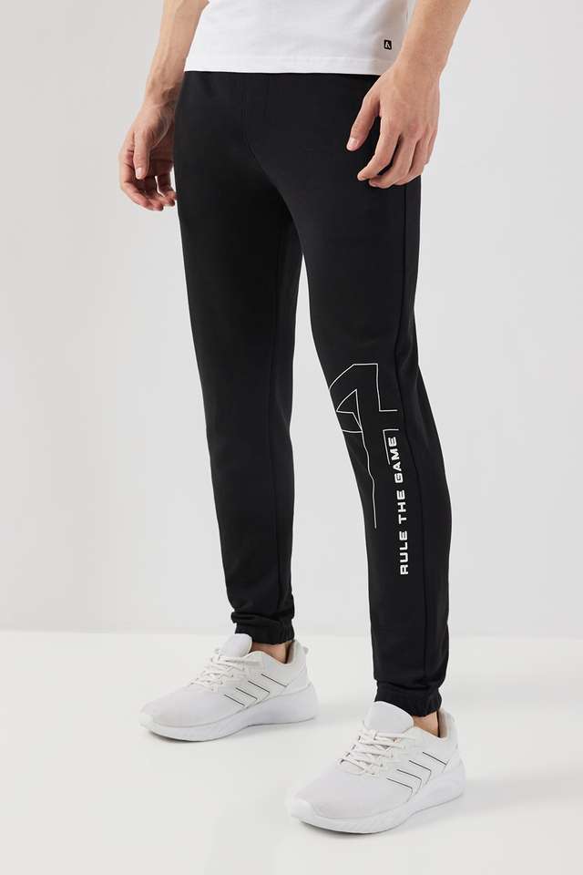 Solid-Cotton-Blend-Regular-Fit-Men-s-Joggers