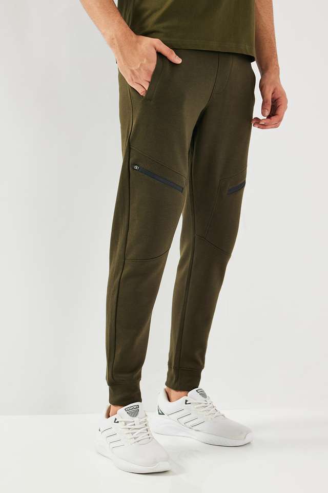 Solid-Cotton-Blend-Regular-Fit-Men-s-Joggers