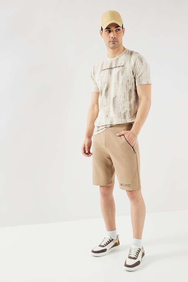 Solid-Cotton-Regular-Fit-Men-s-Shorts