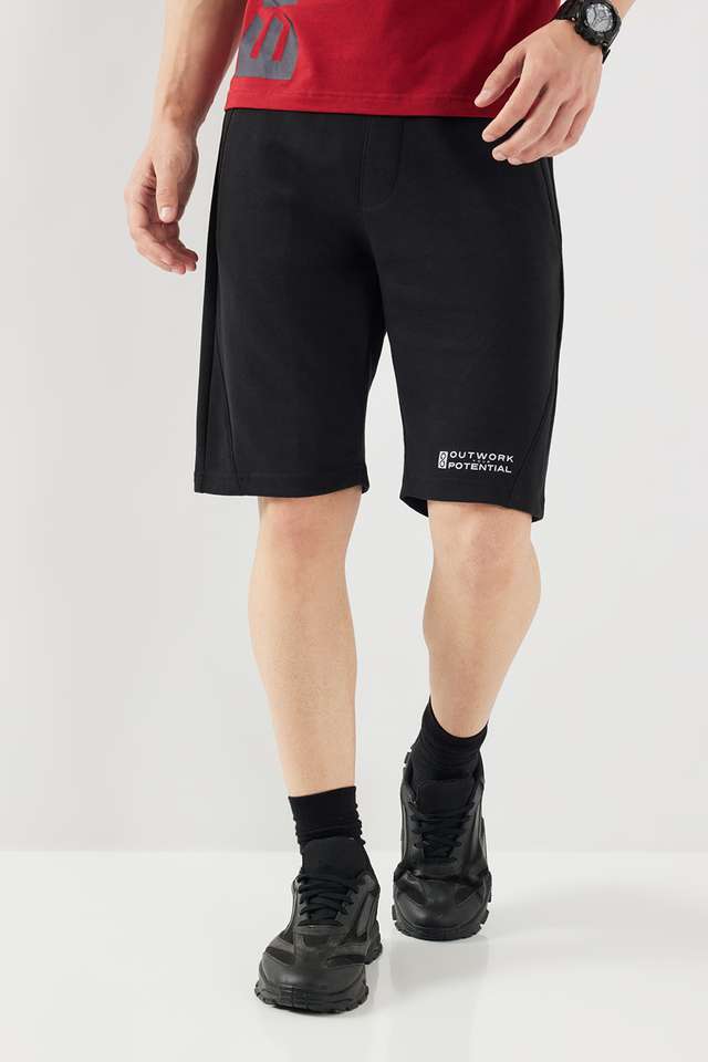 Solid-Cotton-Regular-Fit-Men-s-Shorts