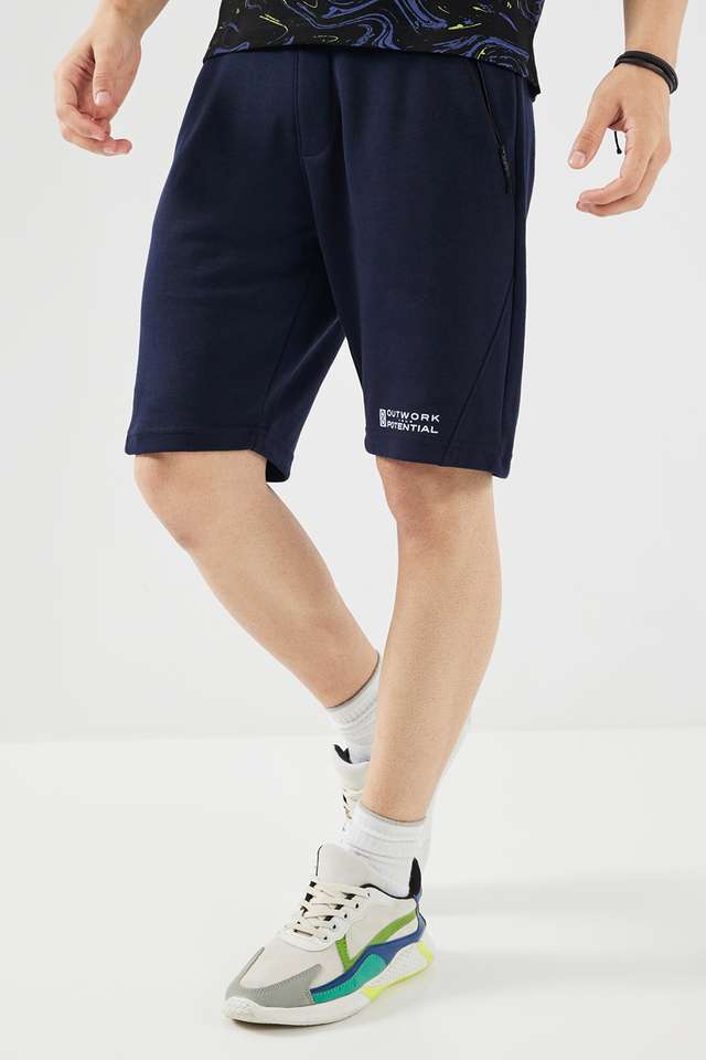 Solid-Cotton-Regular-Fit-Men-s-Shorts