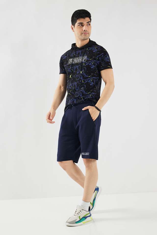 Solid-Cotton-Regular-Fit-Men-s-Shorts