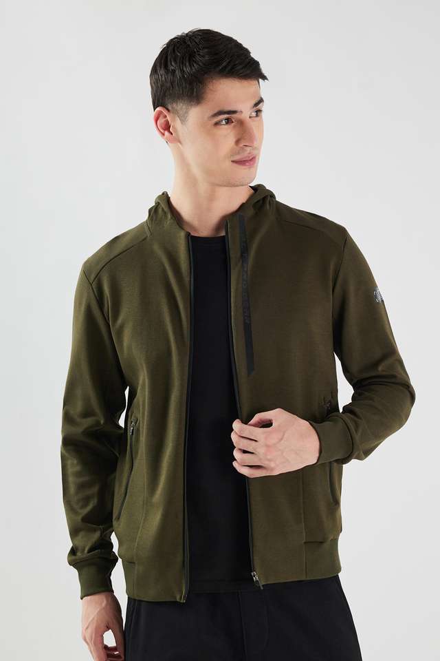 Solid-Cotton-Blend-Hooded-Men-s-Sweatshirt