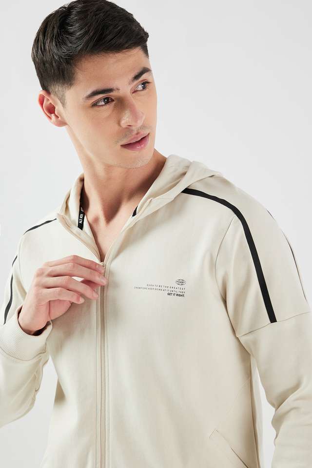 Solid-Cotton-Blend-Hooded-Men-s-Sweatshirt