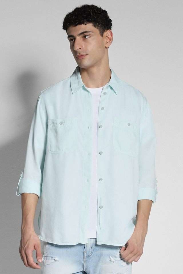 american eagle Solid Cotton Blend Regular Fit Women's Casual Wear Shirt-picture-11