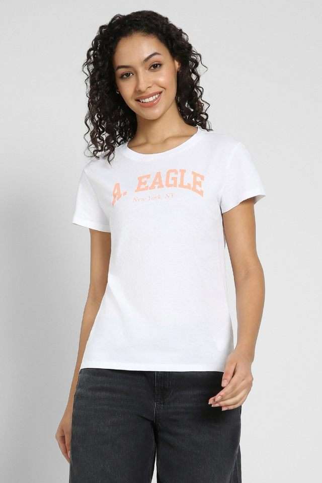 american eagle Printed Blended Fabric Round Neck Women T-Shirt-picture-12